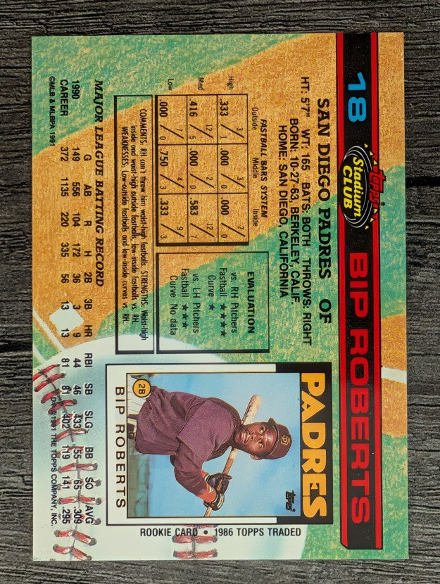 1991 Stadium Club #18 Bip Roberts