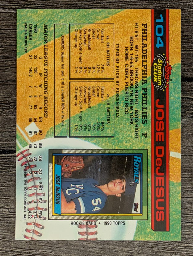 1991 Stadium Club #104 Jose DeJesus