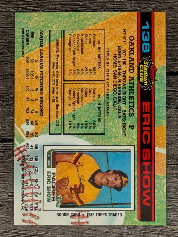 1991 Stadium Club #138 Eric Show