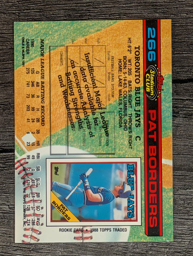 1991 Stadium Club #266 Pat Borders