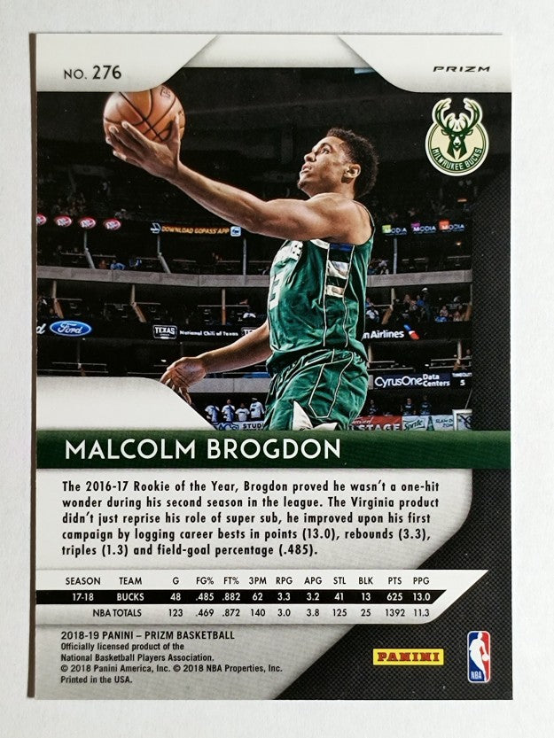 2018-19 Panini Prizm Prizms Red White and Blue #276 Malcolm Brogdon
