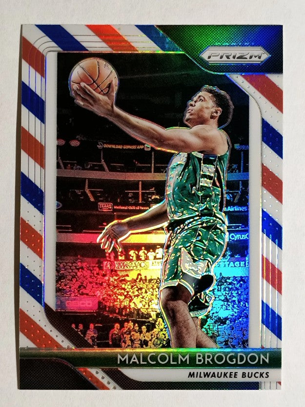 2018-19 Panini Prizm Prizms Red White and Blue #276 Malcolm Brogdon