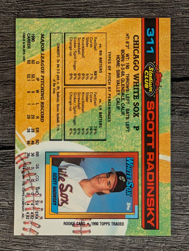 1991 Stadium Club #311 Scott Radinsky