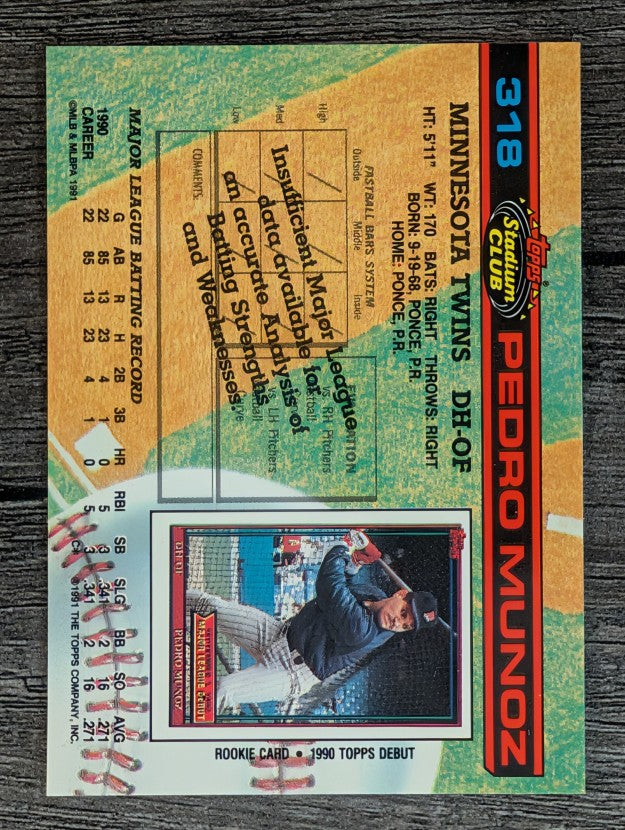 1991 Stadium Club #318 Pedro Munoz RC