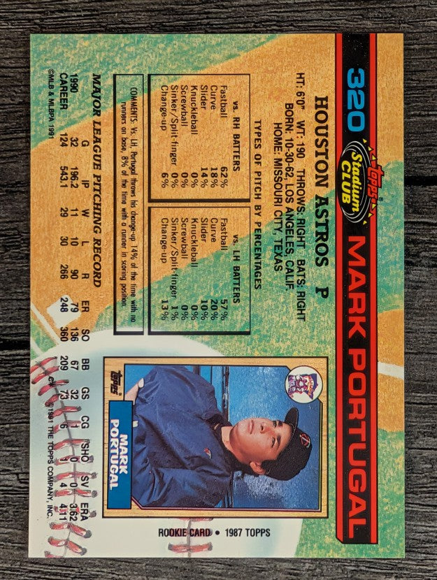 1991 Stadium Club #320 Mark Portugal