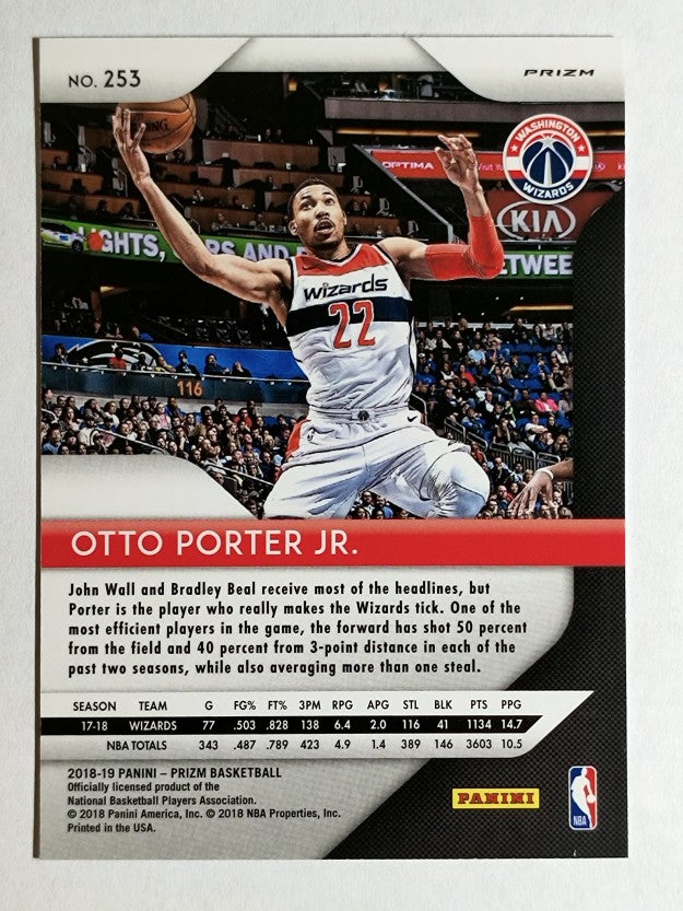 2018-19 Panini Prizm Prizms Red White and Blue #253 Otto Porter Jr.
