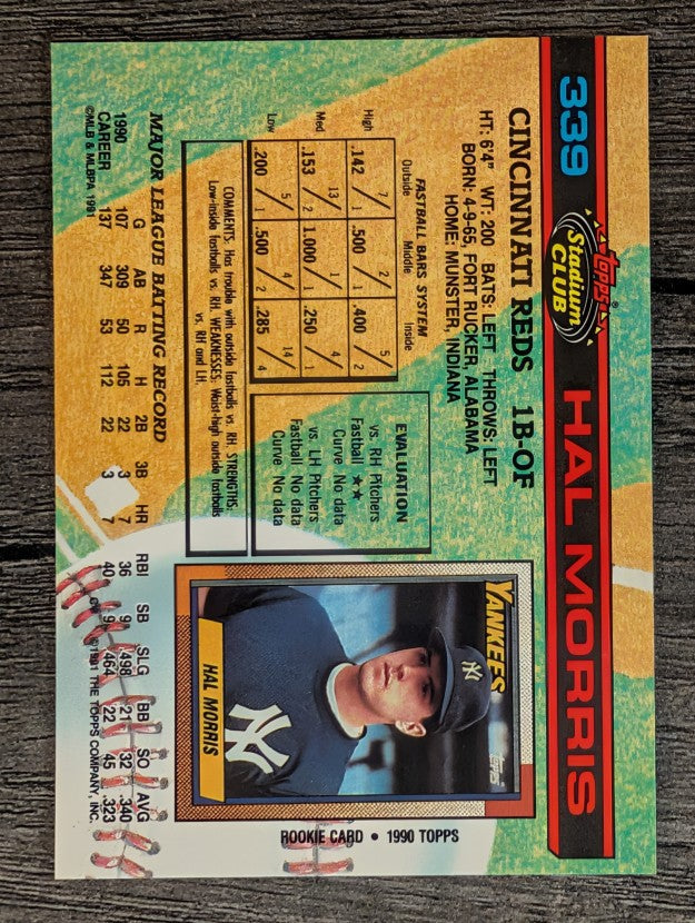 1991 Stadium Club #339 Hal Morris