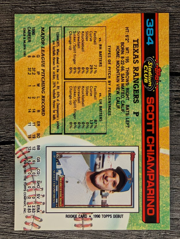 1991 Stadium Club #384 Scott Chiamparino