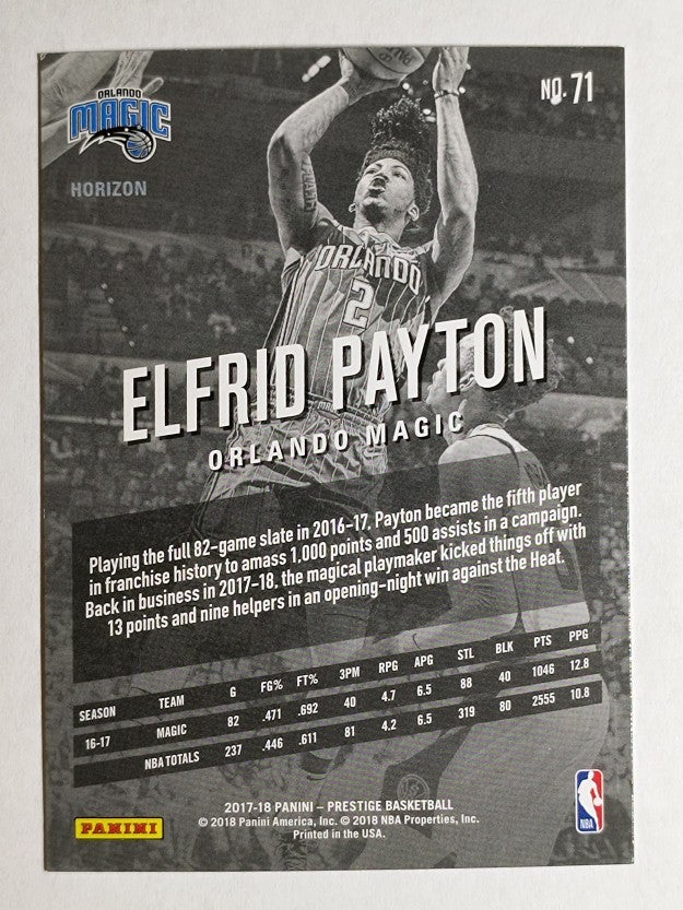 2017-18 Prestige Horizon #71 Elfrid Payton