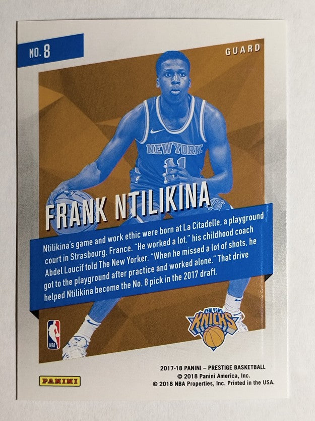 2017-18 Prestige Micro Etch Rookies #8 Frank Ntilikina