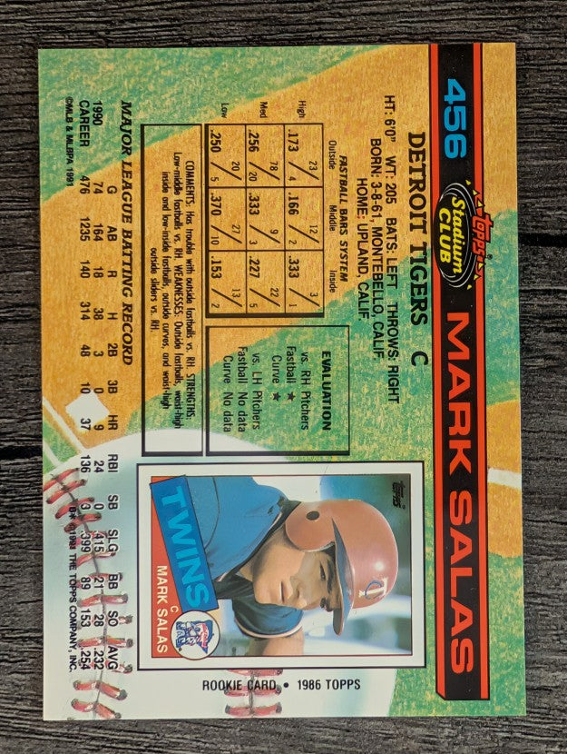 1991 Stadium Club #456 Mark Salas