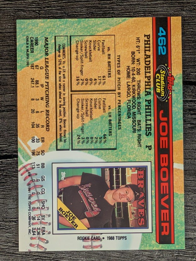 1991 Stadium Club #462 Joe Boever