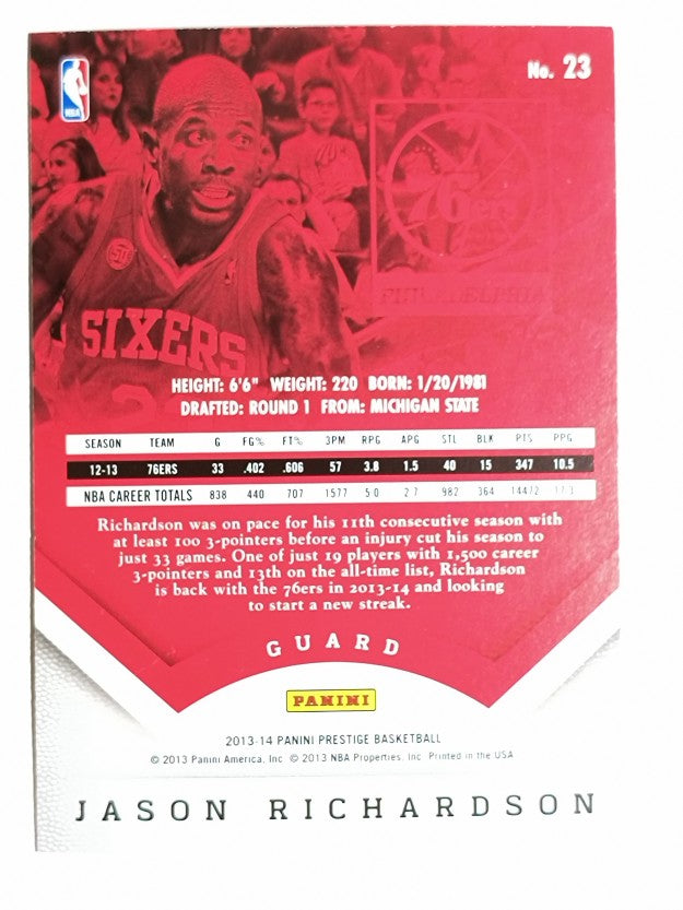 2013-14 Prestige Bonus Shots Red #23 Jason Richardson