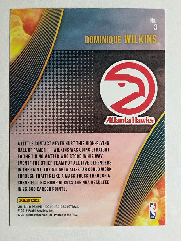 2018-19 Donruss All Clear for Takeoff #3 Dominique Wilkins