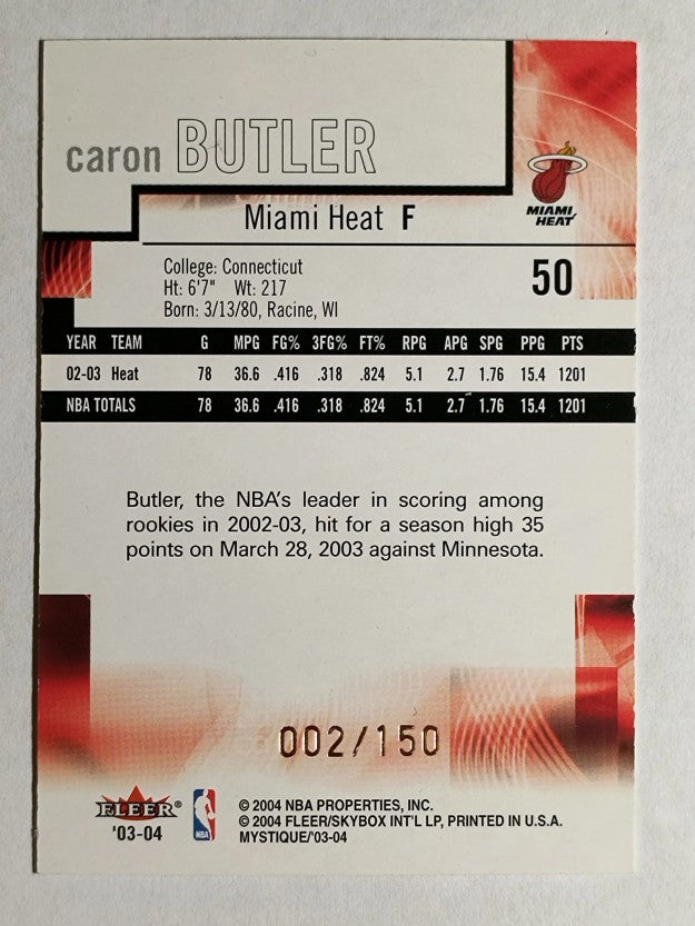 2003-04 Fleer Mystique Gold #50 Caron Butler