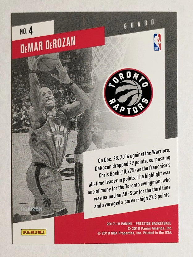 2017-18 Prestige Stat Stars Horizon #4 DeMar DeRozan