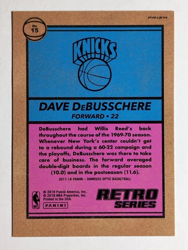 2017-18 Donruss Optic Retro Series Holo #15 Dave DeBusschere