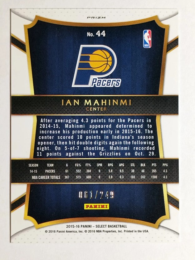 2015-16 Select Concourse Prizms Blue #44 Ian Mahinmi