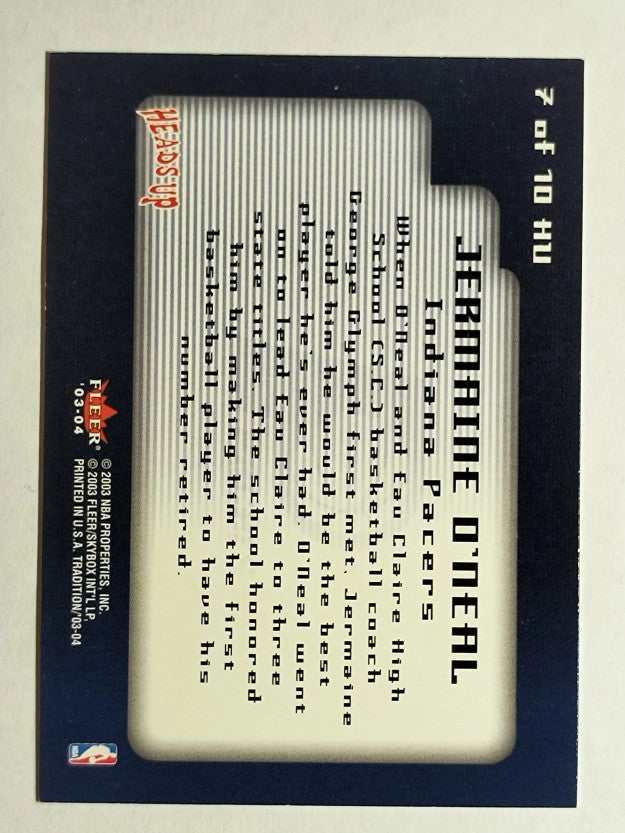 2003-04 Fleer Tradition Heads Up #7 Jermaine O'Neal