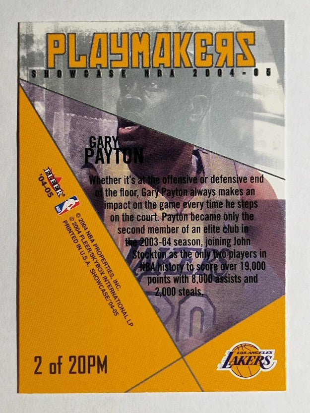 2004-05 Fleer Showcase Playmakers #2 Gary Payton