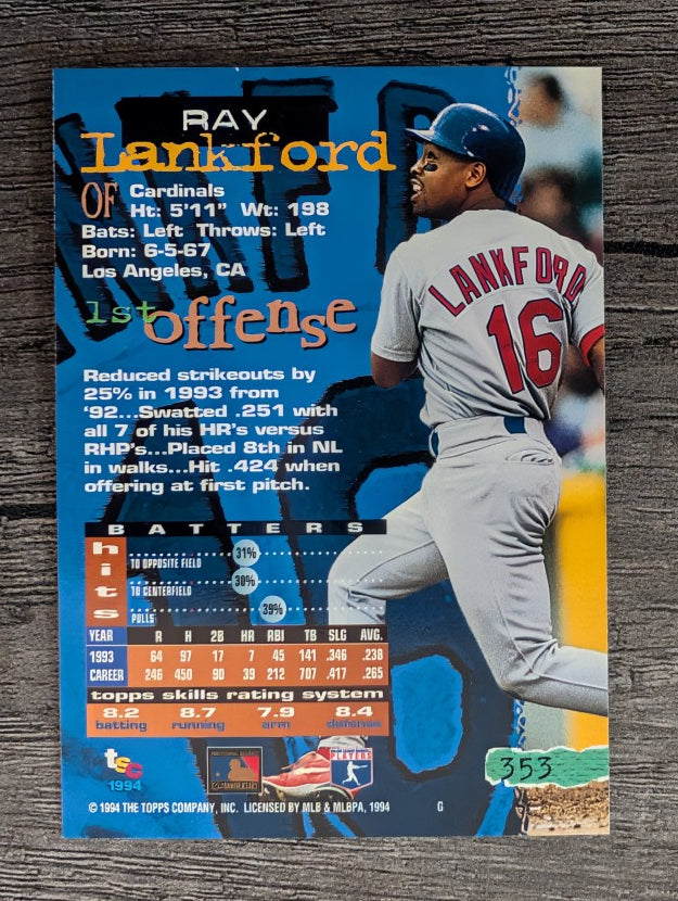 1994 Stadium Club #353 Ray Lankford