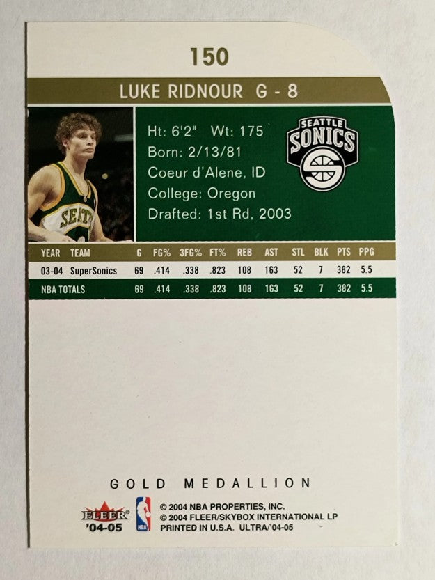 2004-05 Ultra Gold Medallion #150 Luke Ridnour