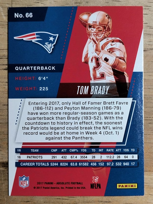 2017 Absolute #66 Tom Brady