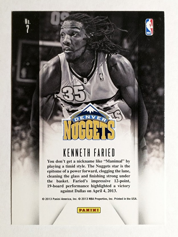 2013-14 Panini Hoops Rising Stars Exclusive #7 Kenneth Faried