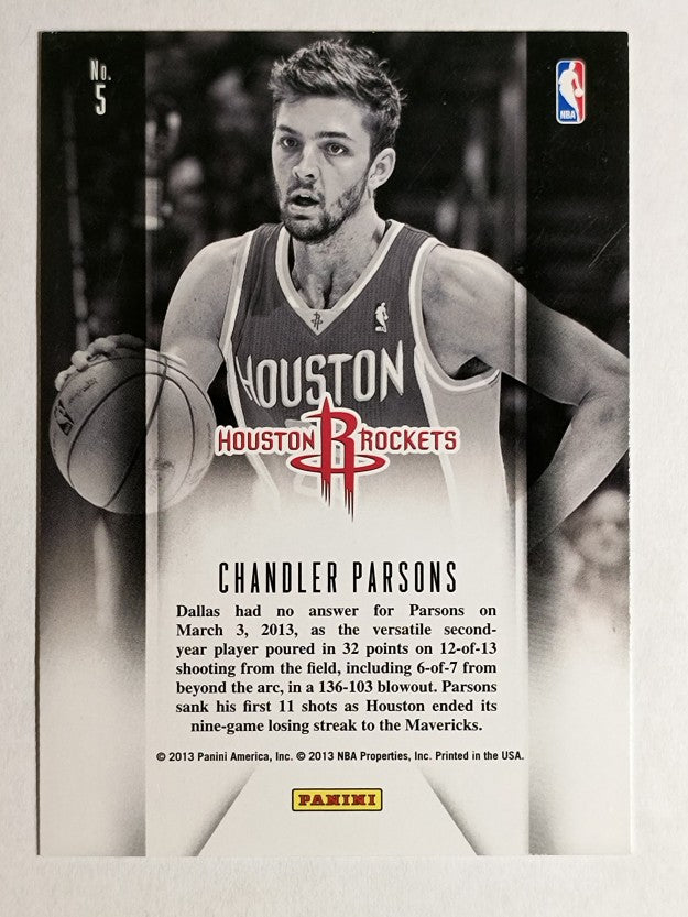 2013-14 Panini Hoops Rising Stars Exclusive #5 Chandler Parsons