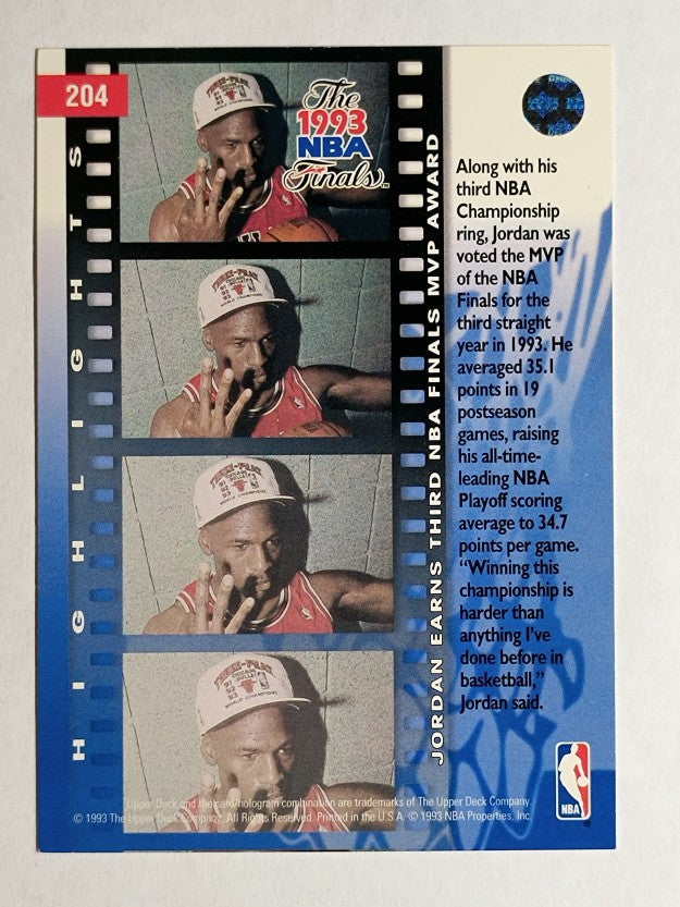 1993-94 Upper Deck #204 Michael Jordan FIN