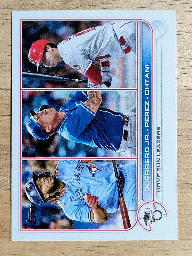 2022 Topps #48 Vladimir Guerrero Jr./Salvador Perez/Shohei Ohtani LL