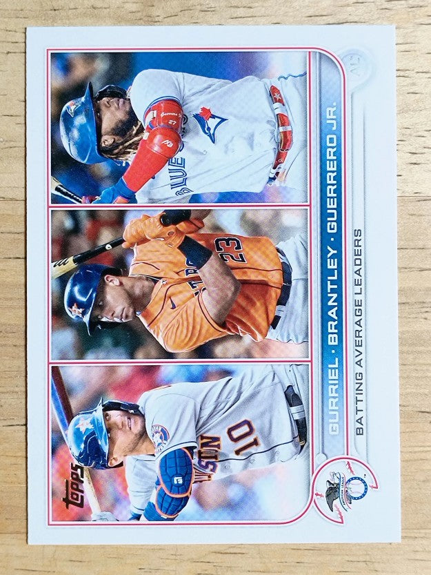 2022 Topps #165 Yuli Gurriel/Michael Brantley/Vladimir Guerrero Jr. LL
