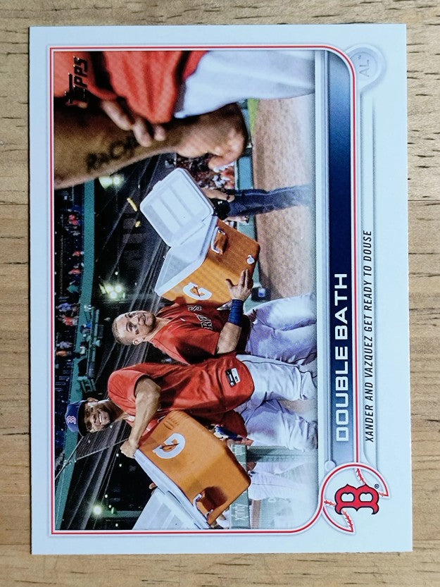 2022 Topps #229 Double Bath/Xander Bogaerts/Christian Vazquez