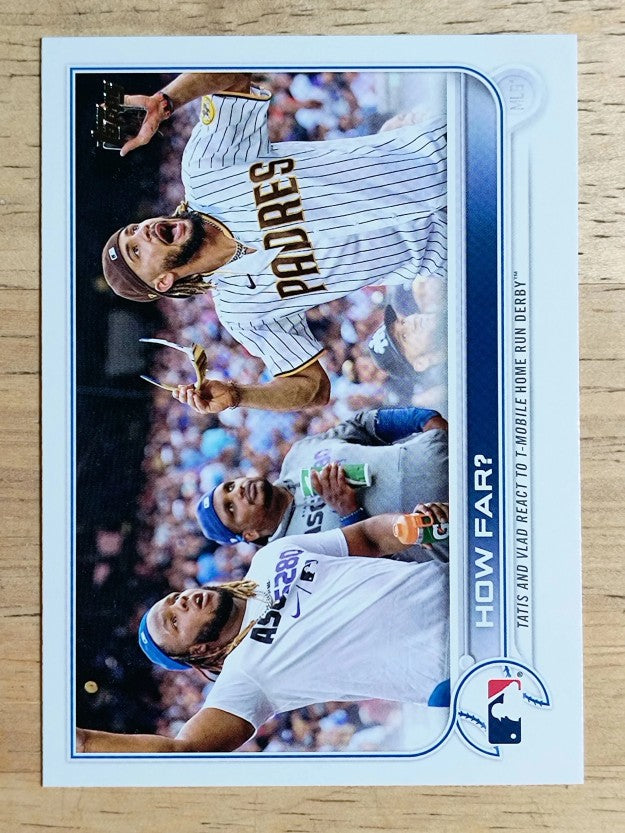 2022 Topps #320 How Far/Vladimir Guerrero Jr./Fernando Tatis Jr.