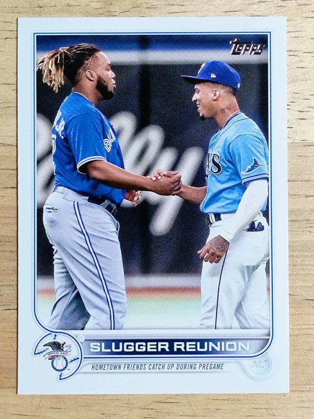 2022 Topps #329 Slugger Reunion/Wander Franco/Vladimir Guerrero Jr.
