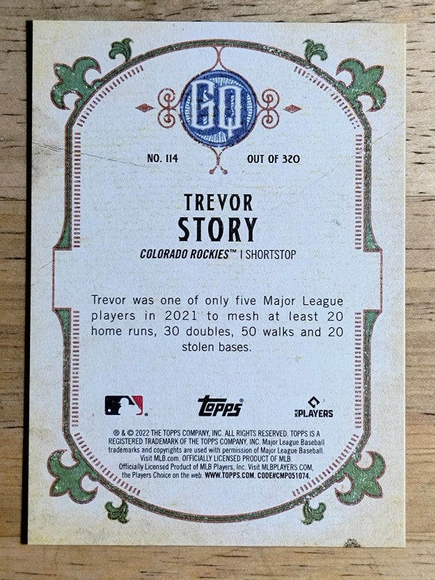 2022 Topps Gypsy Queen Chrome #114 Trevor Story