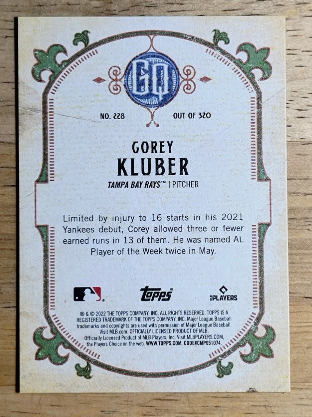 2022 Topps Gypsy Queen Chrome #228 Corey Kluber