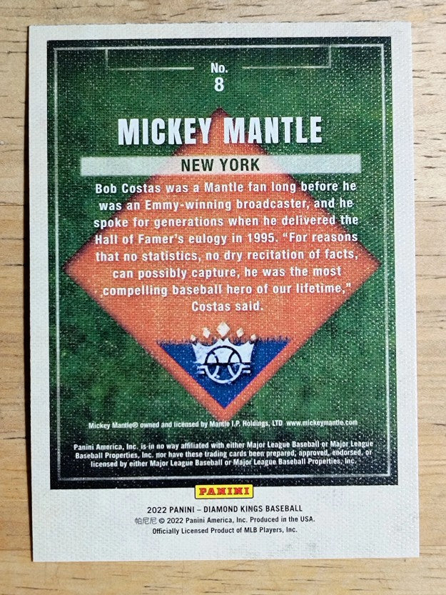 2022 Diamond Kings #8 Mickey Mantle