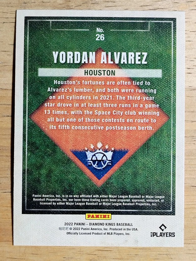 2022 Diamond Kings #26 Yordan Alvarez