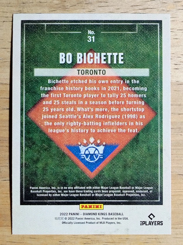 2022 Diamond Kings #31 Bo Bichette