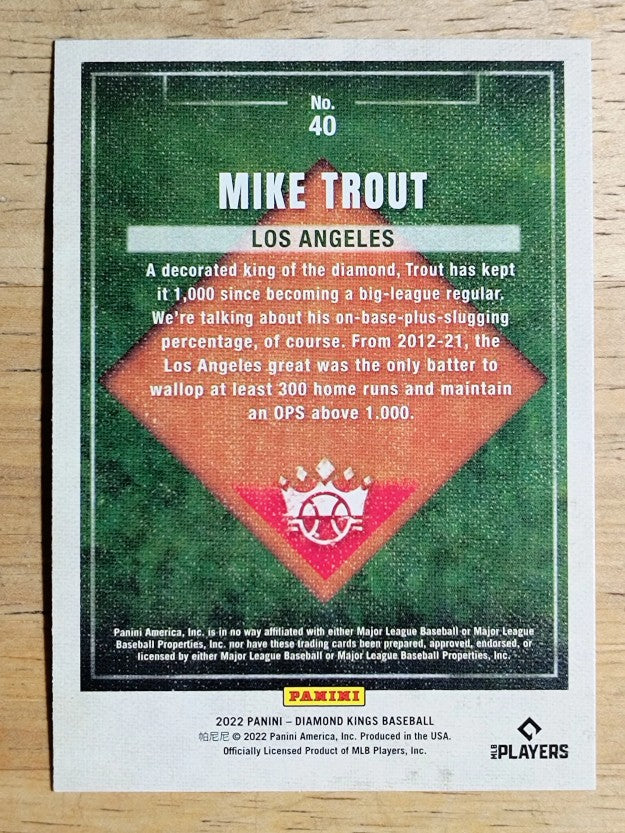 2022 Diamond Kings #40 Mike Trout