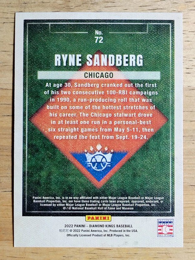2022 Diamond Kings #72 Ryne Sandberg