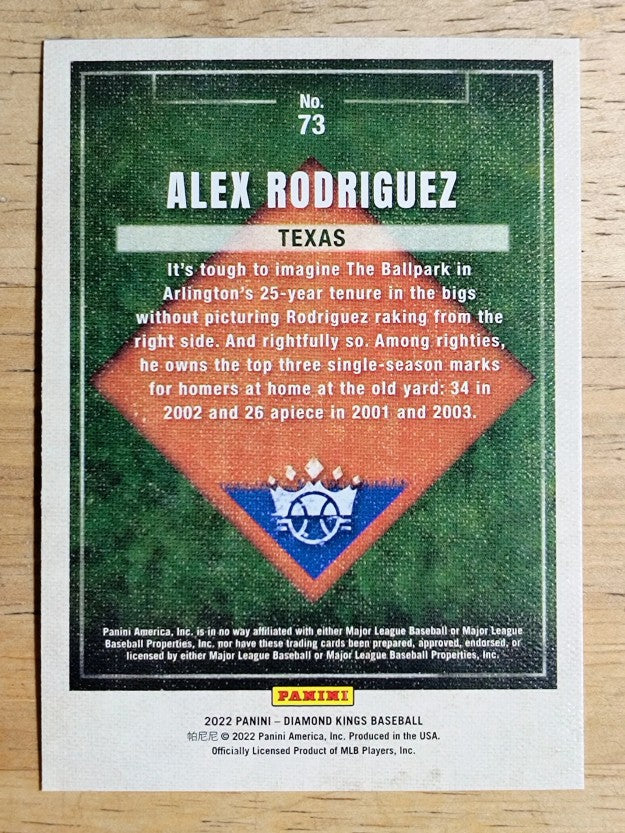 2022 Diamond Kings #73 Alex Rodriguez