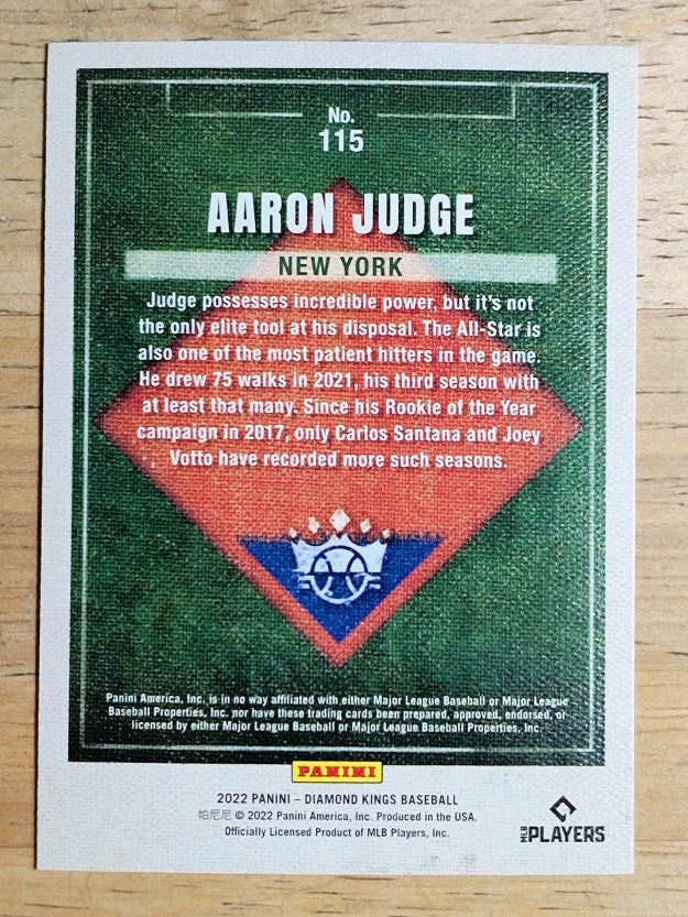 2022 Diamond Kings #115 Aaron Judge SP