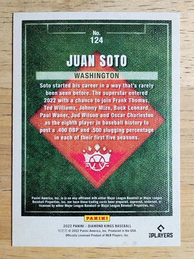 2022 Diamond Kings #124 Juan Soto SP