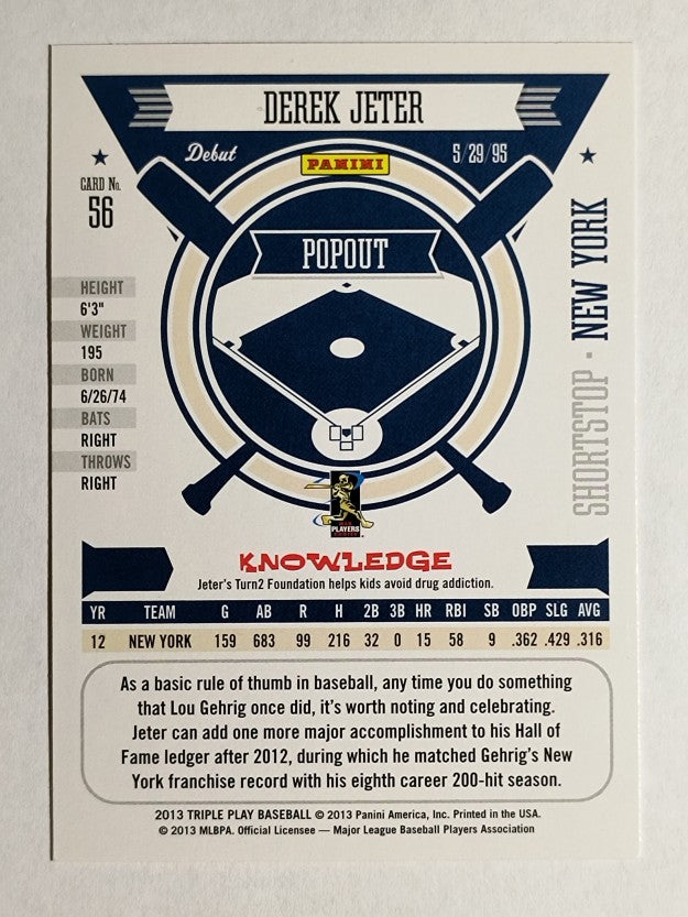 2013 Triple Play #56 Derek Jeter