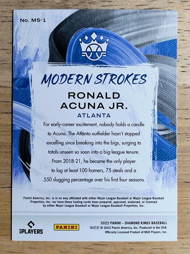 2022 Diamond Kings Modern Strokes #1 Ronald Acuna Jr.