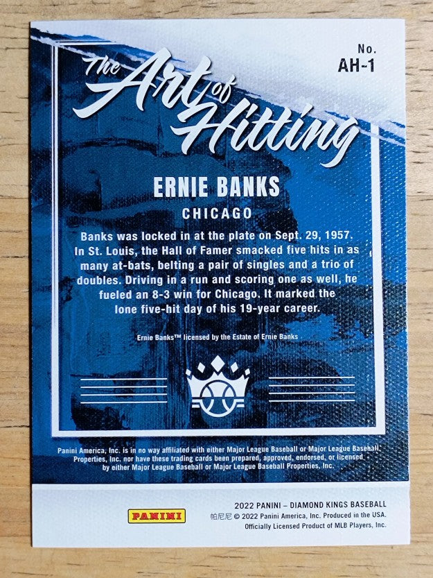 2022 Diamond Kings The Art of Hitting #1 Ernie Banks