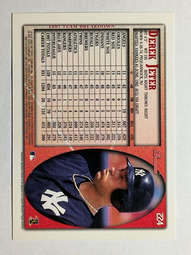 1998 Bowman #224 Derek Jeter
