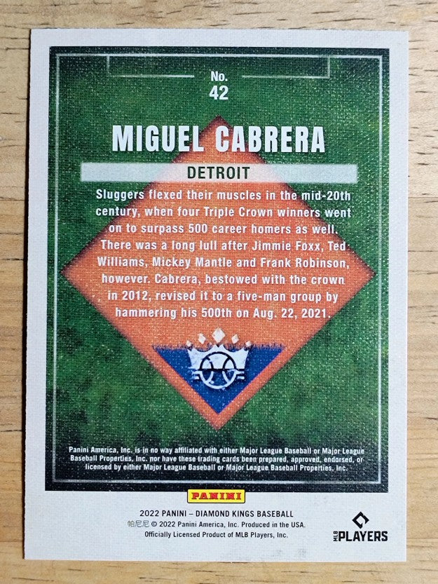 2022 Diamond Kings #42 Miguel Cabrera
